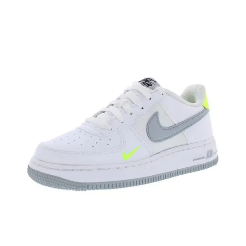 Nike Air Force 1 Slip Resistant Abrasion Resistant Низкий Топ Детские Скейтбординги Белый Серый Подростки