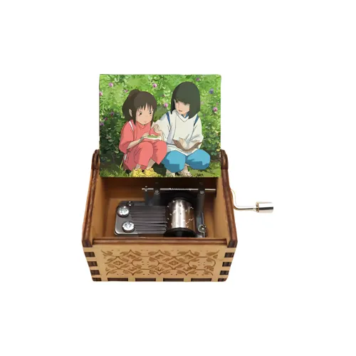 Куклы и Медведи Танцуют Красивый Деревянный Ручной Механизм Музыкального Коробки Рисованная Музыкальная Коробка "Spirited Away" Утонченная Резьба Игрушки