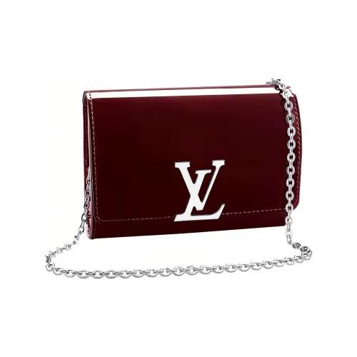 LOUIS VUITTON Лакированная отделка коровья кожа ручная сумка через плечо стандартная женская бордовый