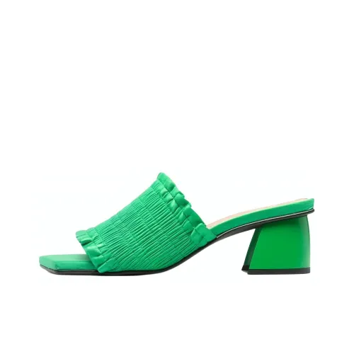 GANNI Smock Шлепанцы Женские Зеленые