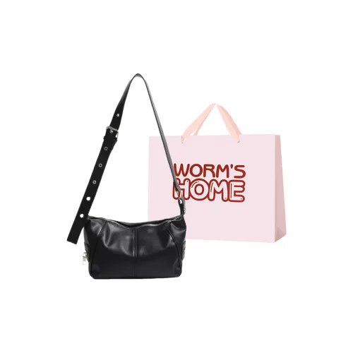 Worm's Home Сумка через плечо из искусственной кожи стандартная женская черная