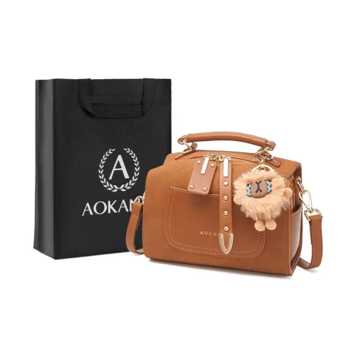 AOKANG Коровья кожа Подушка Сумка Сумка через плечо Стандартная Женская Карамельный Коричневый Сумеречный Серый Какао Кофейный