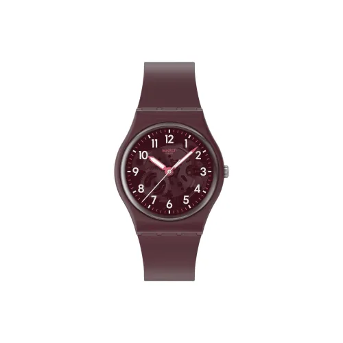 Swatch Quartz Механизм Мужские часы Часы Красный Циферблат часов Bio Based Материал Чехлы для часов