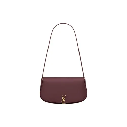 SAINT LAURENT Телячья кожа Сумка через плечо Женская Каберне Совиньон Красный