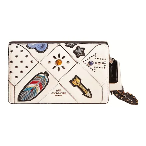 COACH Hayden Телячья кожа Клатч Сумка через плечо Маленькая женская цвет мел белый