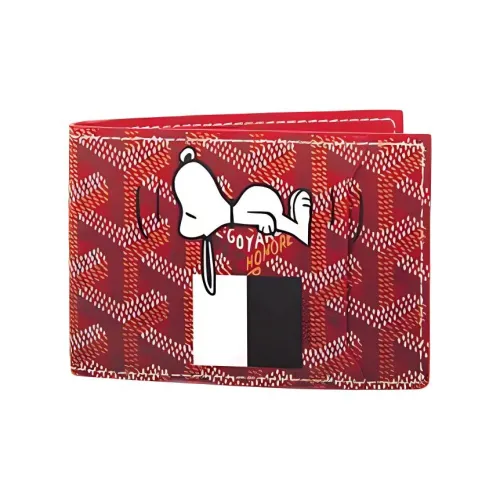 GOYARD Saint Thomas Холст с кожей Собака'S Teeth Кошелек Унисекс Красный