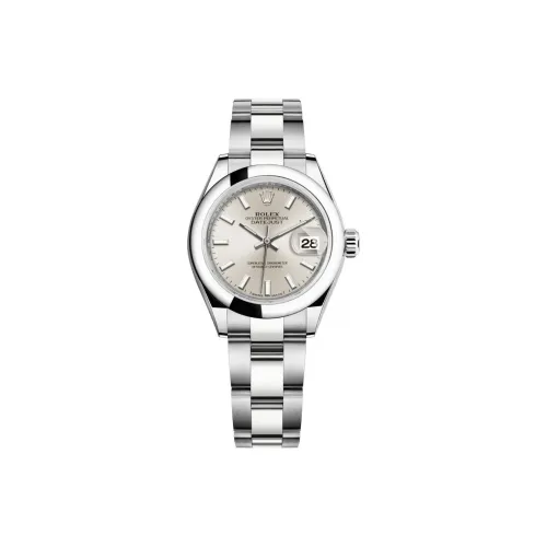 ROLEX Автоматический Механический Movement Женские Часы 28 мм Серебряные