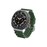 Армейский зеленый, серебряный, пряжка.