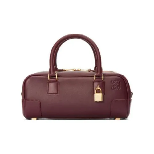 LOEWE Amazona Napa Голень Кожа Сумка через плечо Сумка Обычный Женский Бургунди