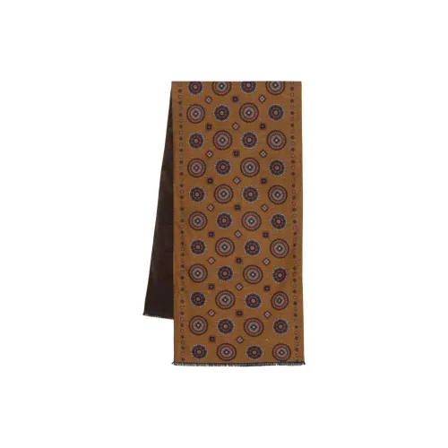 KITON Шелковые вязаные шарфы Мужской Коричневый