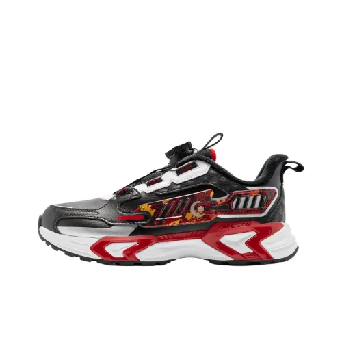 QIAODAN Противоскользящая Износостойкая Детская Хлопковая Обувь Черная Красная Подростки