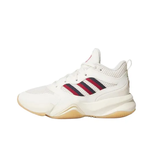 Adidas Mahomes 2 Impact FLX Противоскользящие Устойчивые к истиранию MID Тренировочные кроссовки для детей Бежевые Подростки