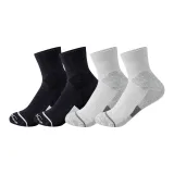 Черный + Серый Спортивные носки для подростков [2 упаковки]