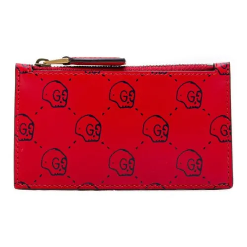 GUCCI Кожа Держатель для карт Женские Красный