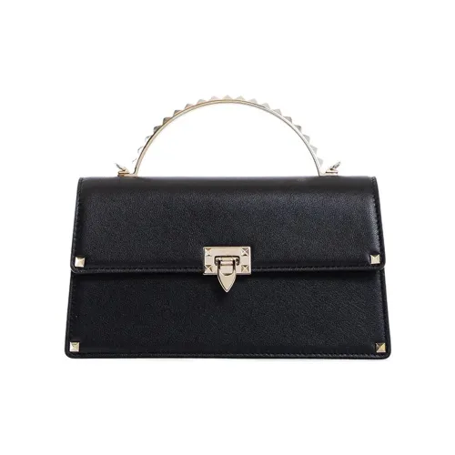 Valentino STUD SIGN Сумка через плечо из коровьей кожи мини-сумка женская черная