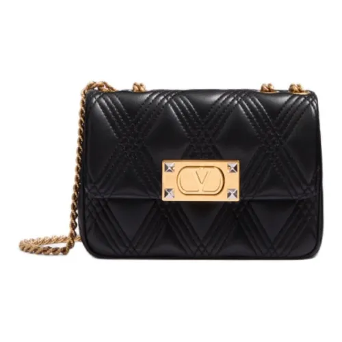 Valentino Овчина Сумка через плечо Маленькая Женская Черная
