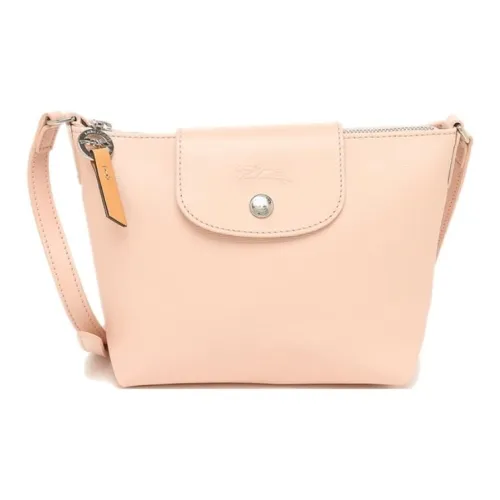LONGCHAMP Le Pliage City Холст с кожей Комбинированный Холст Сумка через плечо Экстра Маленькая Женская Розовая