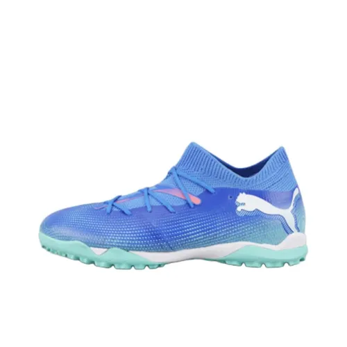 PUMA FUTURE 7 Детская футбольная обувь MID Топ Синий/Белый Унисекс