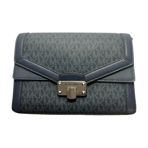 MICHAEL KORS Kinsley PVC с кожаными вставками GOD OF Вино Сумка Сумка через плечо Женская Черная Серый