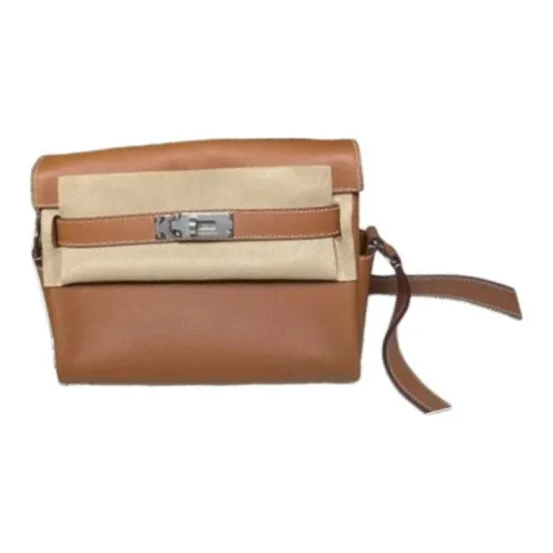 HERMES Kelly Messenger Evercolor Кожа Сумка через плечо Маленькая Унисекс 37 Золотисто-коричневый