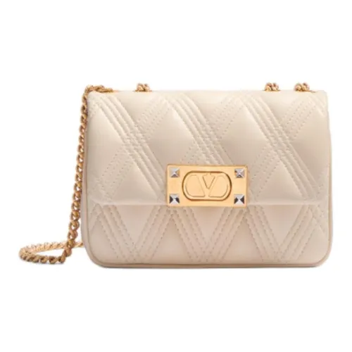 Valentino Овчина Сумка через плечо Маленькая Женская Кремово-белая