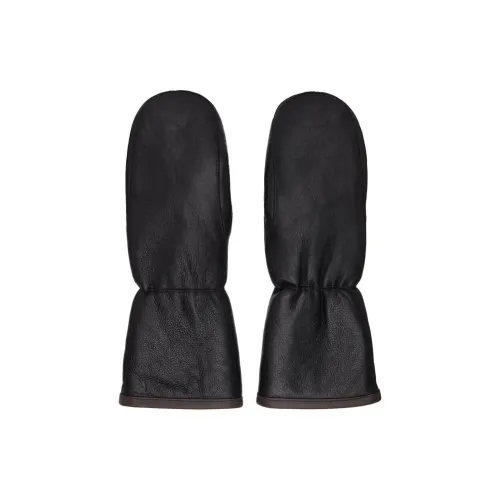 Yves Salomon Овечья кожа Перчатки Женские Черные