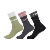 Имитация двухслойности, йога, носки, 3 упаковки (зеленый + серый + черный)