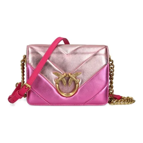 PINKO Телячья кожа Love Сумка через плечо Женская Розовая и Многоцветная