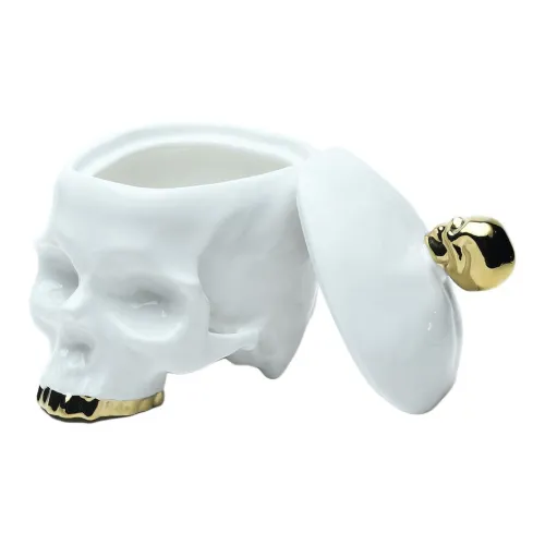 YuLong Lab Huangyu Длинный Черепа Артистичный Керамический Черепа Контейнер Белый Trend Based Products 10 см 12 см