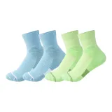 Синий + Неон Зеленый Подростковые Спортивные Носки [2 упаковки]