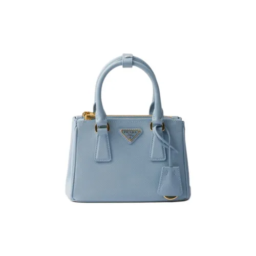 PRADA Galleria Killer Bag Сумка через плечо из кожи мини-сумка для женщин светло-синий цвет