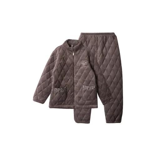 Dorame Пижамный комплект Мужской Серый Кофейный