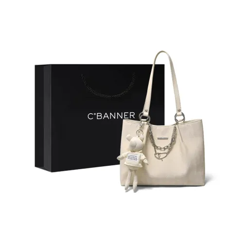 C°BANNER Коровья кожа Тоут Сумка Сумка для покупок Сумка на плечо Стандартная Женская Экрю