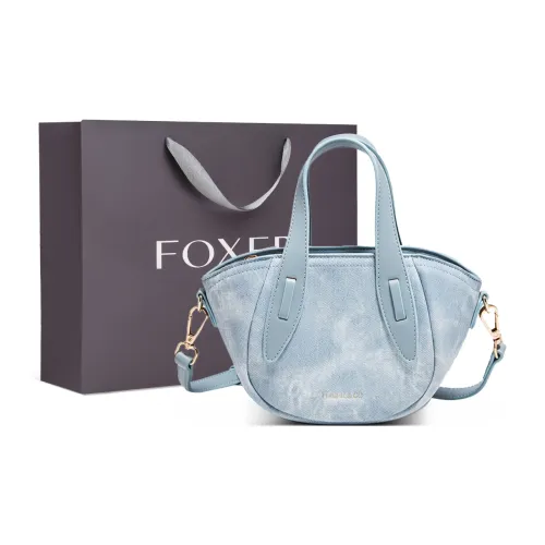 FOXER Синтетическая кожа Сумка через плечо на молнии одно плечо обычная женская джинсовый синий