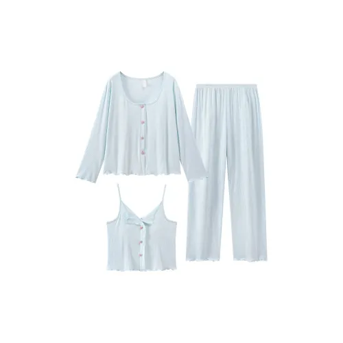 JINXU Пижамный комплект женский светло-синий