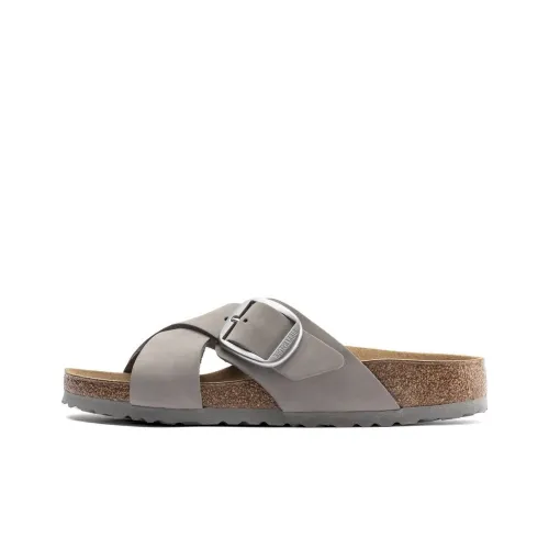 Биркенсток Siena Big Buckle EVA противоскользящие слипоны для женщин цвет голубино-серый стандартный