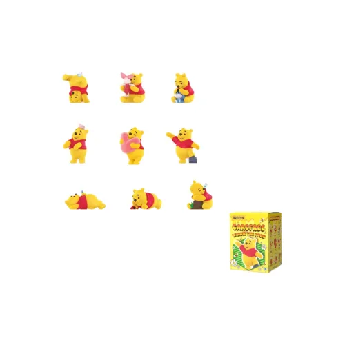 52TOYS Carefree Winnie The Pooh Blind Boxes Single Mystery Box Full Box 8 Pack
