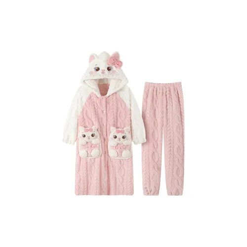 Maultiay Пижамный комплект женский розовый