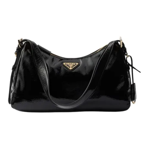 PRADA Сумка через плечо из кожи среднего размера женская черная