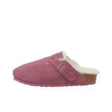 Мюли с фиолетовой подкладкой из шерсти.