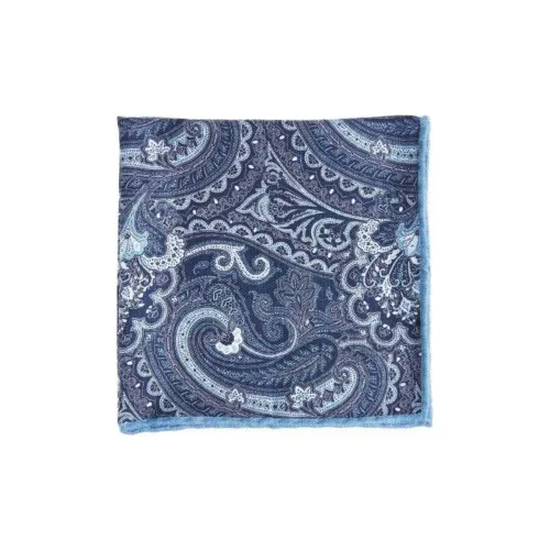 BRUNELLO CUCINELLI Шелковые шарфы Унисекс Синий