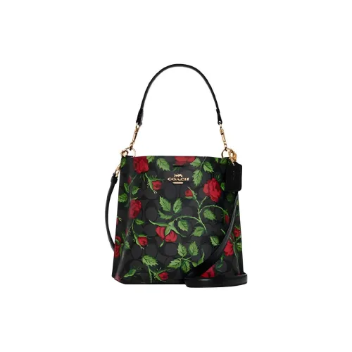 COACH Mollie Сумка из искусственной кожи в форме ведра сумка через плечо маленькая сумка для женщин черная