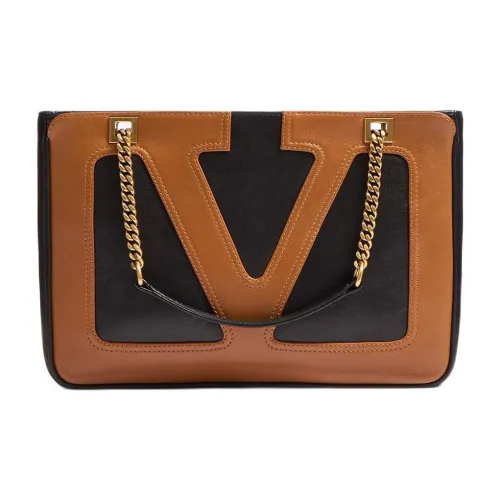 Valentino Овчина Сумка через плечо Маленькая Сумка на плечо Женская Черная Коричневая