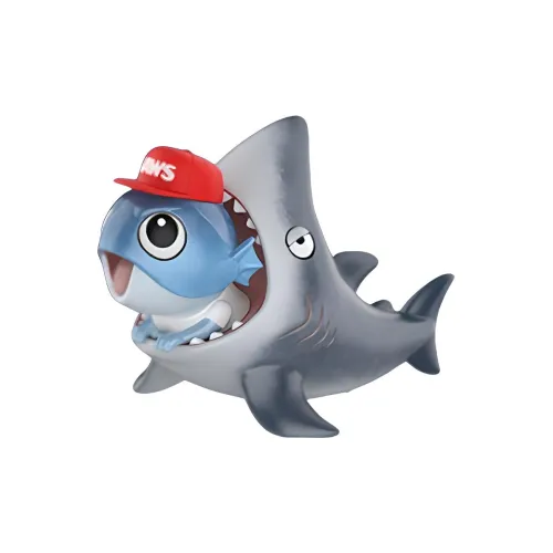 POP MART POP MART IP Большая белая акула X Little Fat Рыбка Модные фигурки 12 см