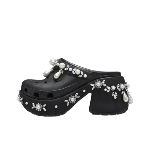 SIMONE ROCHA x Crocs ЭВА Устойчивые к истиранию Домашние тапочки Женские Черные