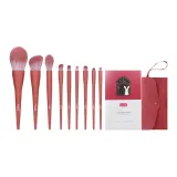 9 шт. Набор щеток малинового цвета (Подарочная коробка набор)