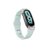 Один булавка, обратная пряжка, силикон, туманно-голубой