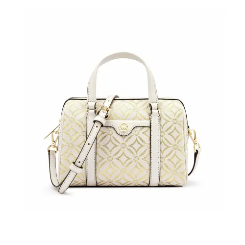 MICHAEL KORS Путешествие Ткань Сумка Сумка через плечо Сумка через плечо Маленькая Женская Молочно-белая и Золотая