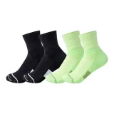 Черный + Неон Зеленый Подростковые Спортивные Носки [2 упаковки]