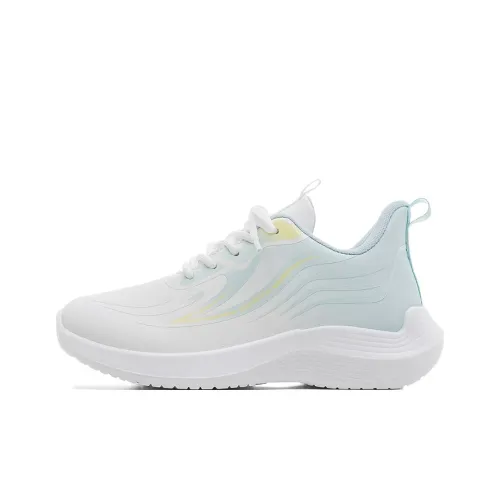 Warrior Slip-resistant Abrasion-resistant Breathable Lightweight Rebound Low-Top Running Shoes Women's White Blue Вариант 1 Warrior противоскользящий устойчивый к истиранию дышащий легкий с низким отскоком кроссовки для бега белый синий